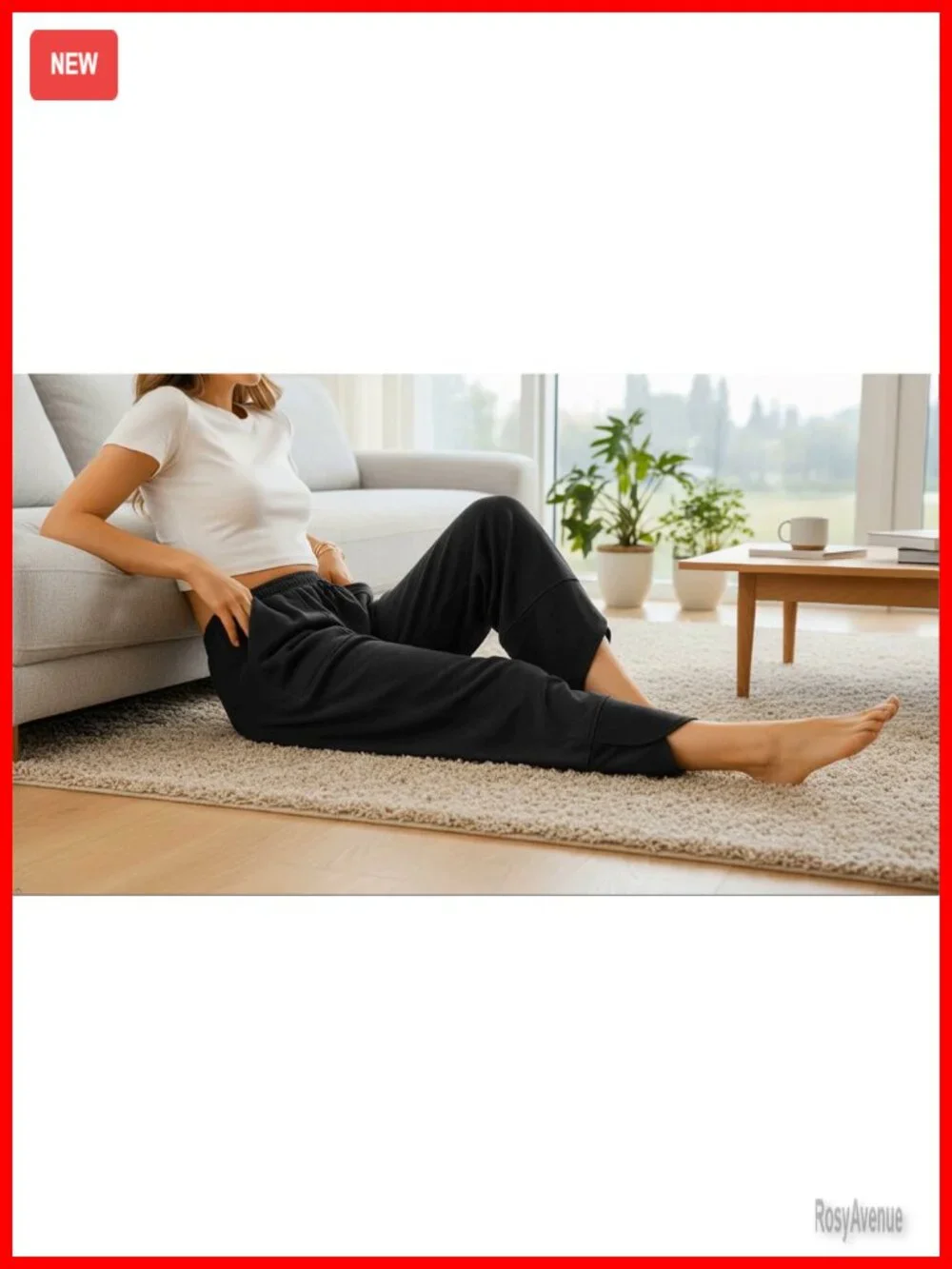 Wide Leg Pants, Soft Cotton Blend with Pockets for Casual Summer